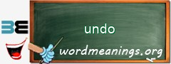 WordMeaning blackboard for undo